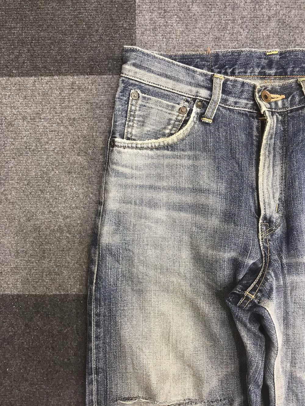 EDWIN 505zx Selvedge Distressed Jeans - image 3