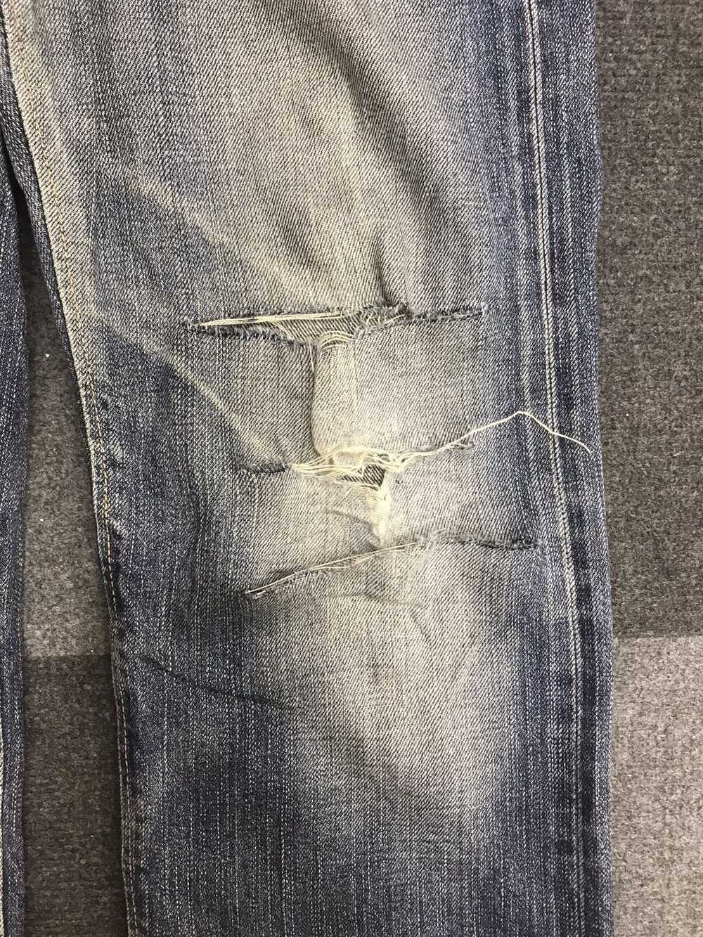 EDWIN 505zx Selvedge Distressed Jeans - image 4