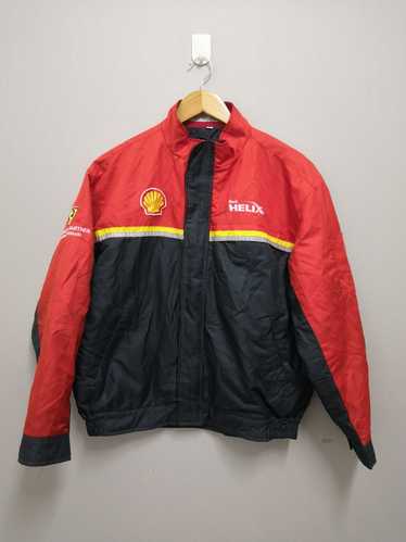 Vintage F1 Ferrari Team Shell Helix Quilted Lined 