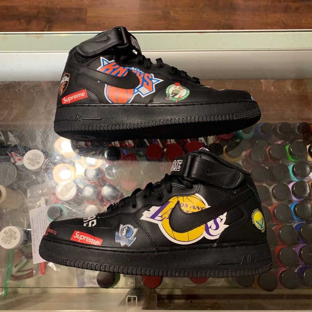 Nike Supreme x NBA x Air Force 1 Mid 07 Black - image 6