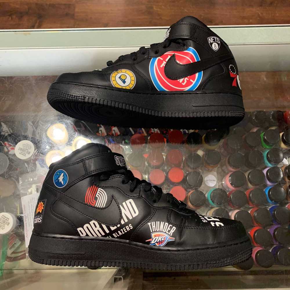 Nike Supreme x NBA x Air Force 1 Mid 07 Black - image 7