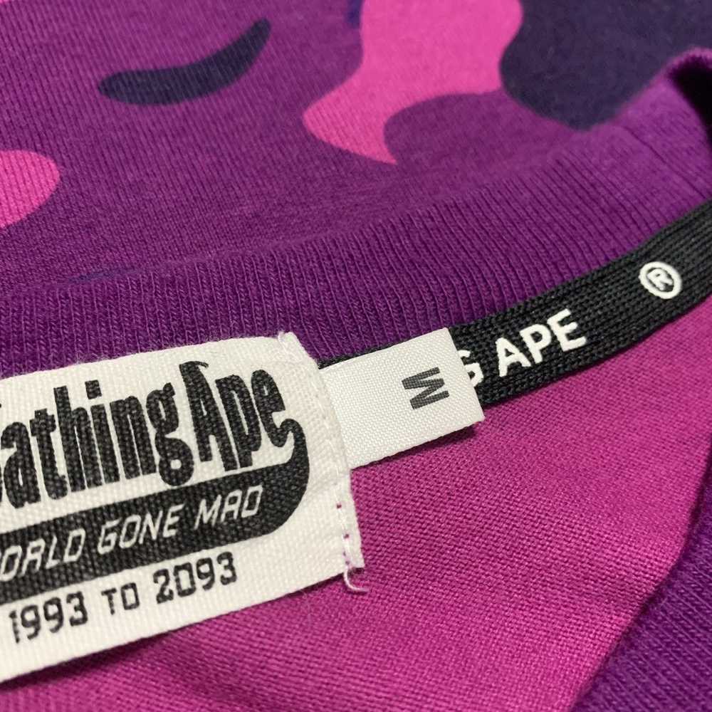 Bape Bape Medium Shark Purple Camo Long Sleeve Te… - image 6