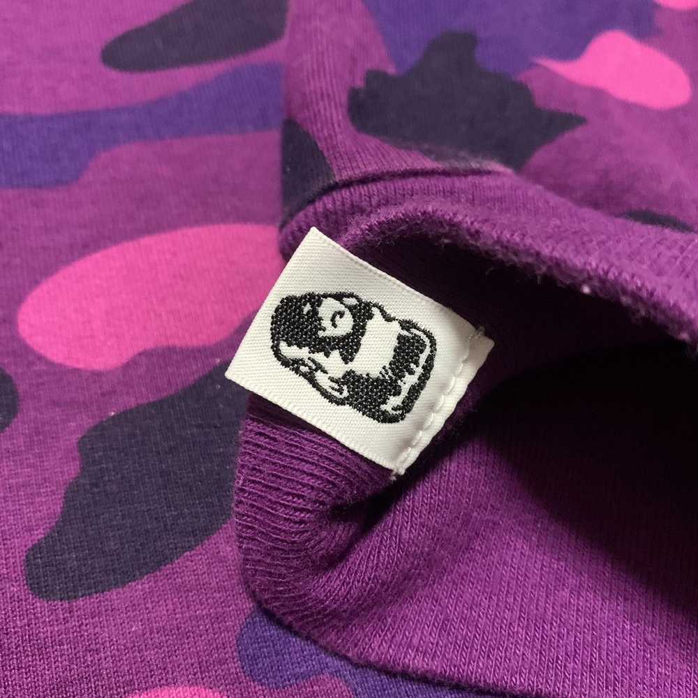 Bape Bape Medium Shark Purple Camo Long Sleeve Te… - image 8