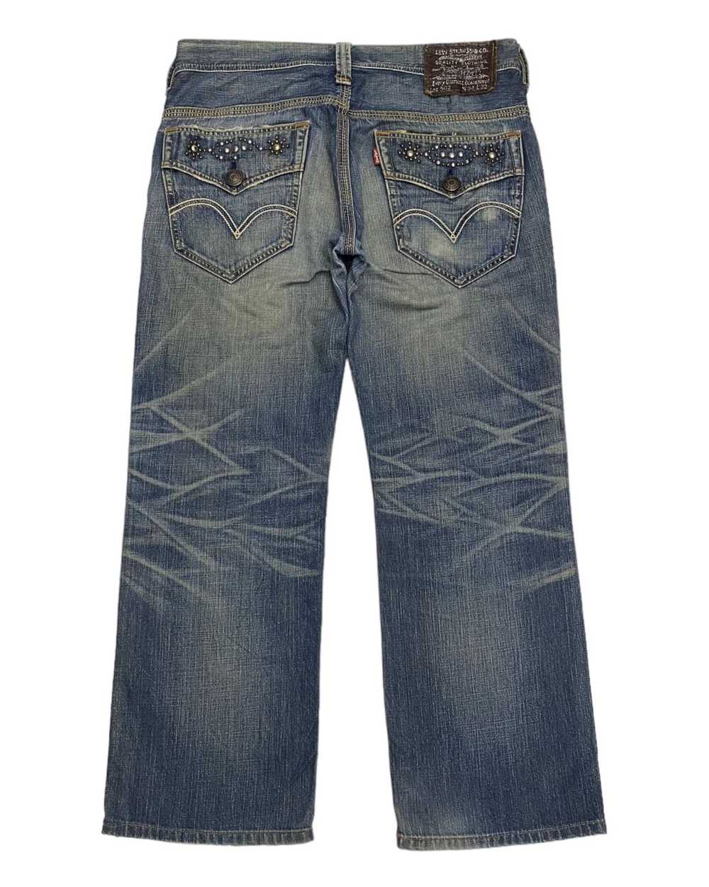 Levi's VINTAGE LEVIS 502 DISTRESSED BAGGY DENIM J… - image 1