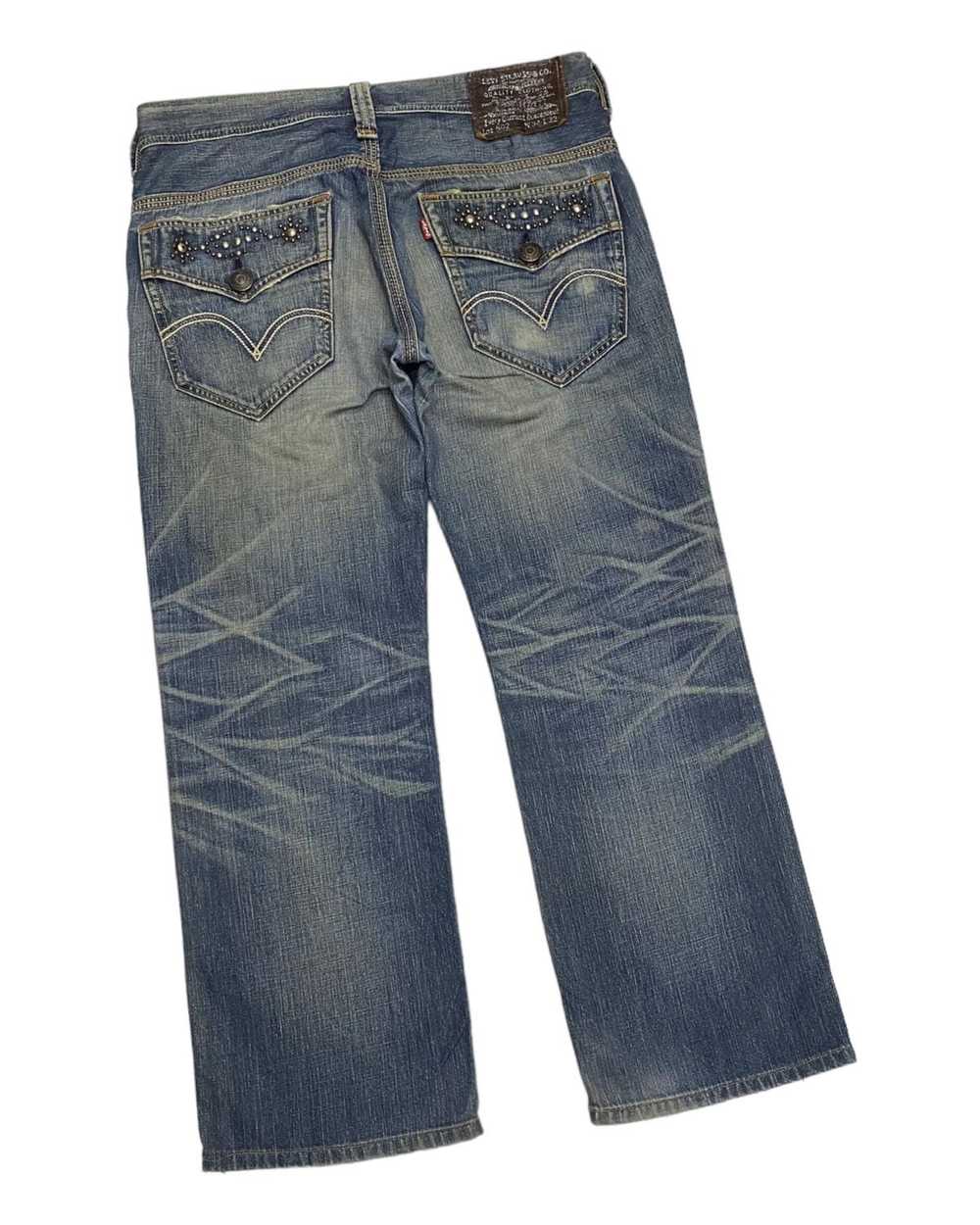 Levi's VINTAGE LEVIS 502 DISTRESSED BAGGY DENIM J… - image 4