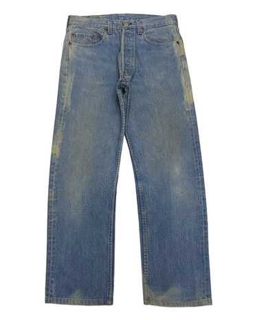 VINTAGE LEVIS 501 SINGLE R WASHED DISTRESSED DENIM