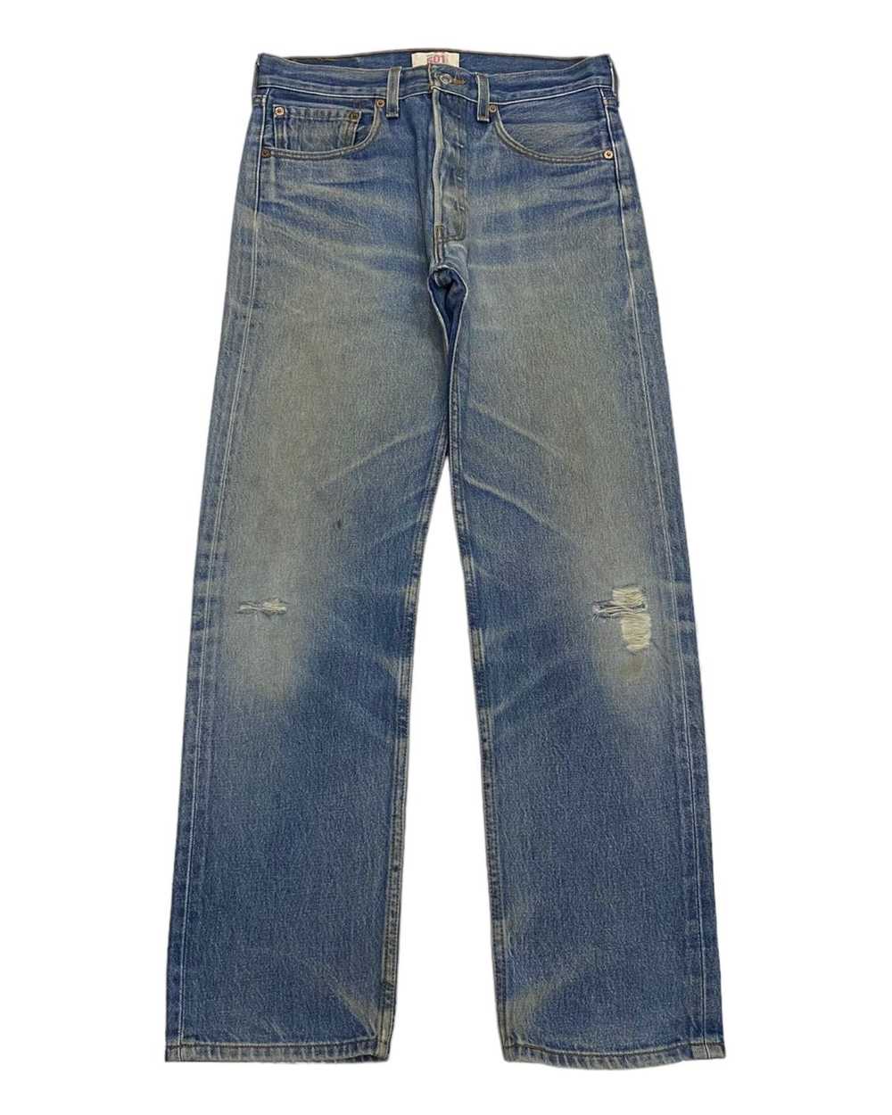 VINTAGE LEVIS 501 SINGLE R MEXICO DISTRESSED DENI… - image 1