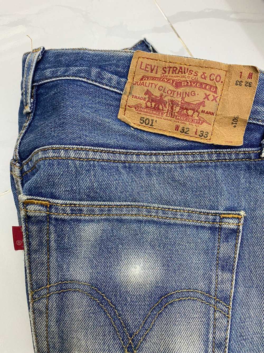 VINTAGE LEVIS 501 SINGLE R MEXICO DISTRESSED DENI… - image 7