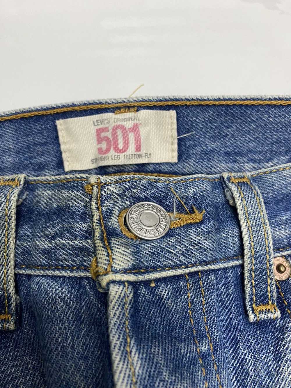 VINTAGE LEVIS 501 SINGLE R MEXICO DISTRESSED DENI… - image 8