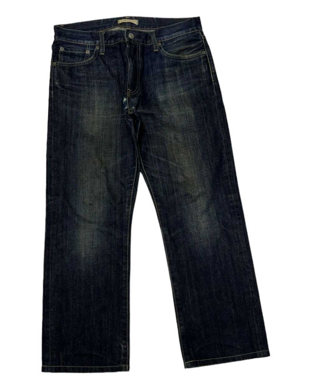 VINTAGE UNIQLO BLUE DISTRESS BAGGY DENIM JEANS - image 5