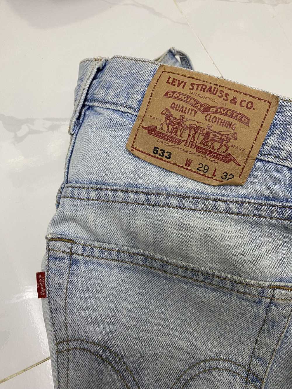 🔥VINTAGE LEVIS 533 STONE WASH DISTRESSED DENIM J… - image 8