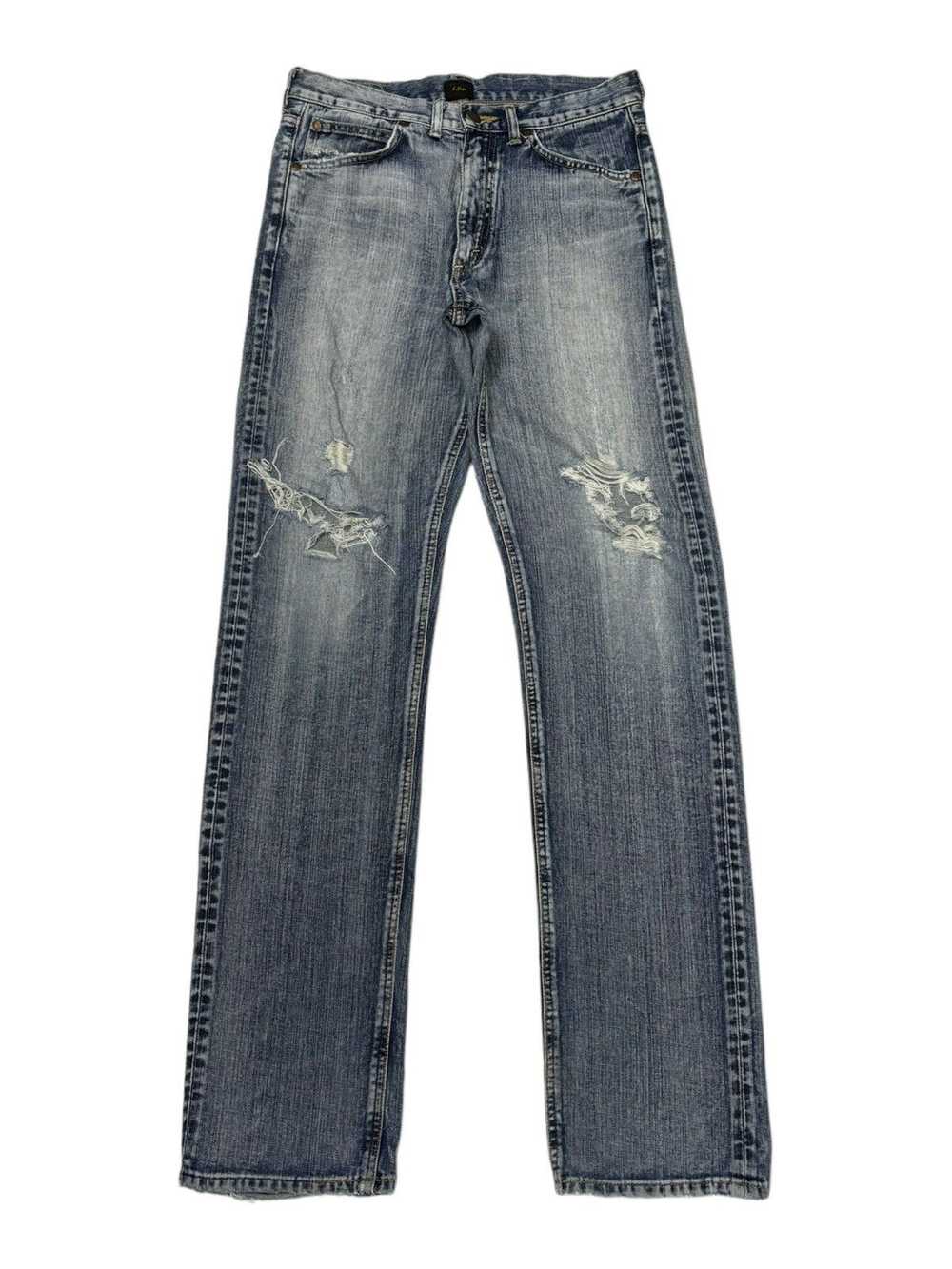 LEE RIDERS UNION MADE ACID WASH DISTRESS DENIM ST… - image 1