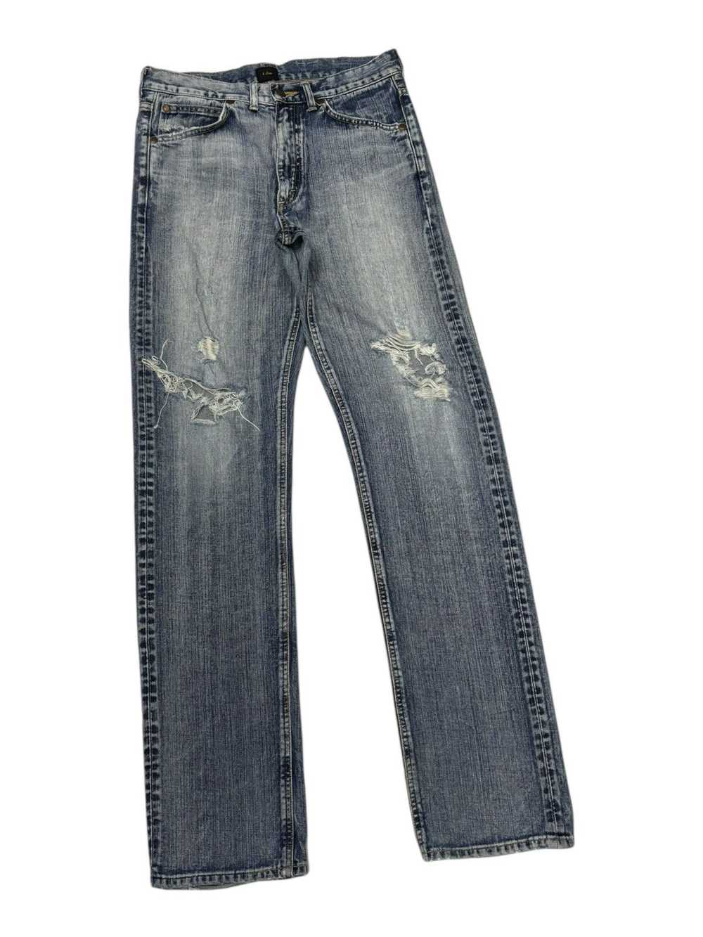 LEE RIDERS UNION MADE ACID WASH DISTRESS DENIM ST… - image 2