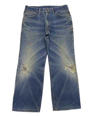 VINTAGE 80s LEE US RIDERS SANFORIZED DISTRESSED B… - image 1