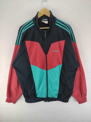 vintage Adidas Tracktop Sweater Blocks Colour Zip… - image 1