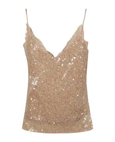 STAUD Sequin Embellished Tank Top