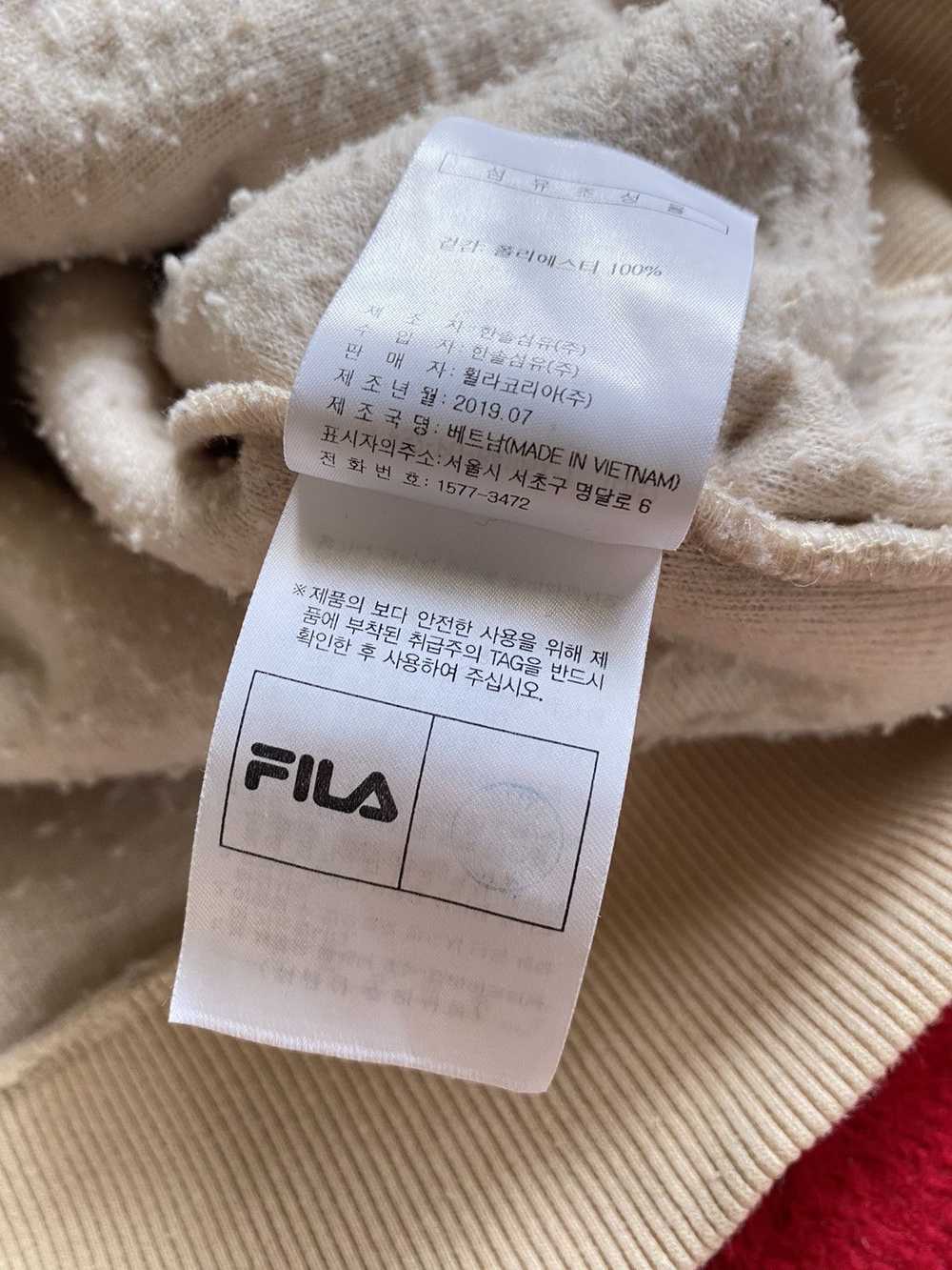 Vintage - FILA HALF ZIPPER FLEECE HOODIE - image 5