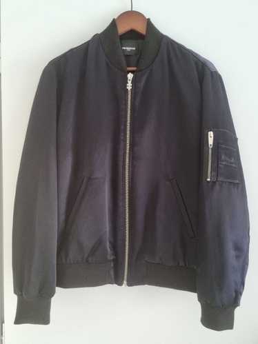 The Kooples - navy satin bomber jacket, BNWT