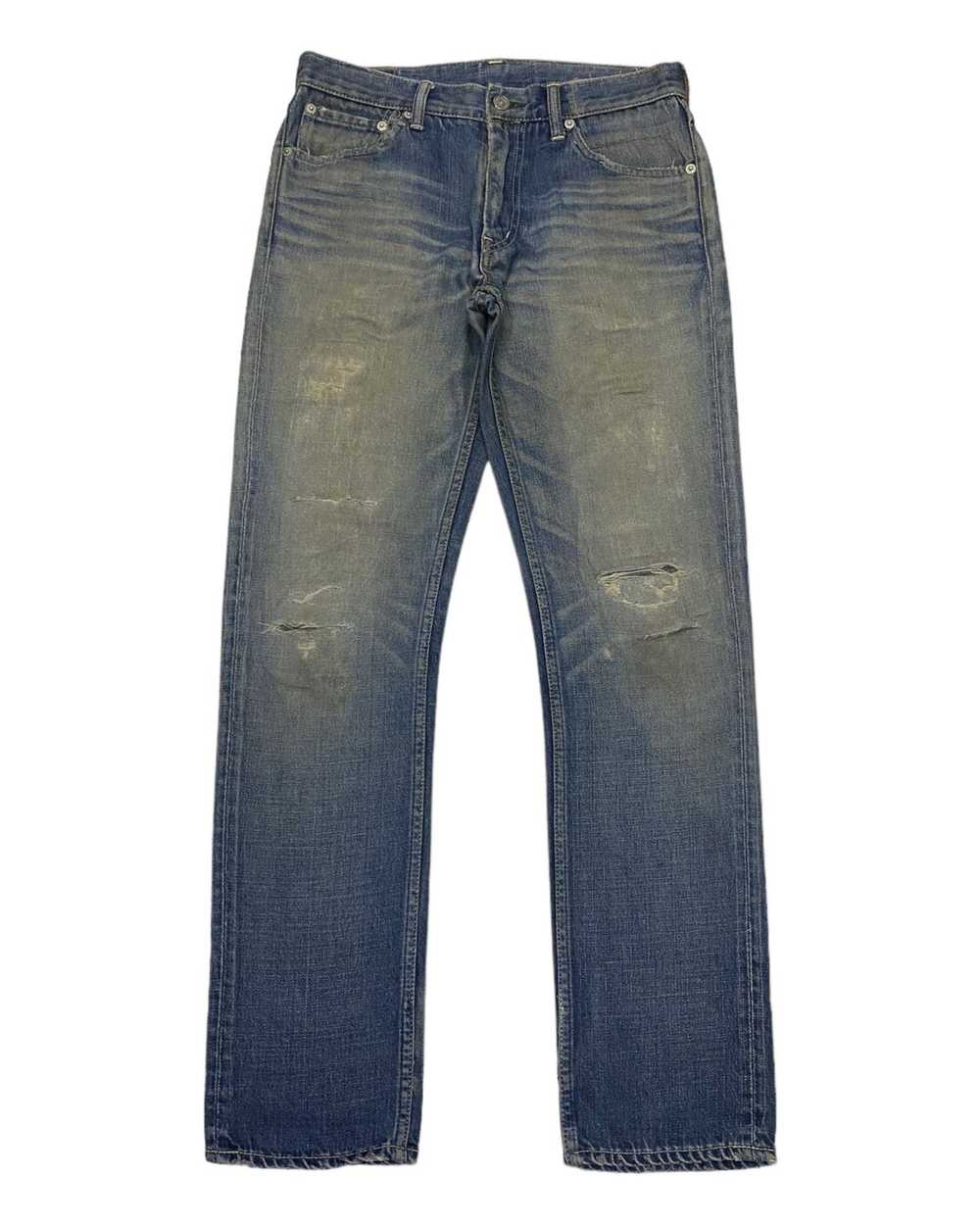 VISVIM 03D3 DAMAGE DISTRESSED DENIM JEANS