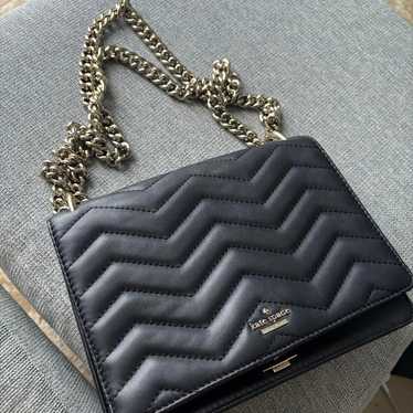 Kate Spade Black Zigzag Quilted Bag - image 1