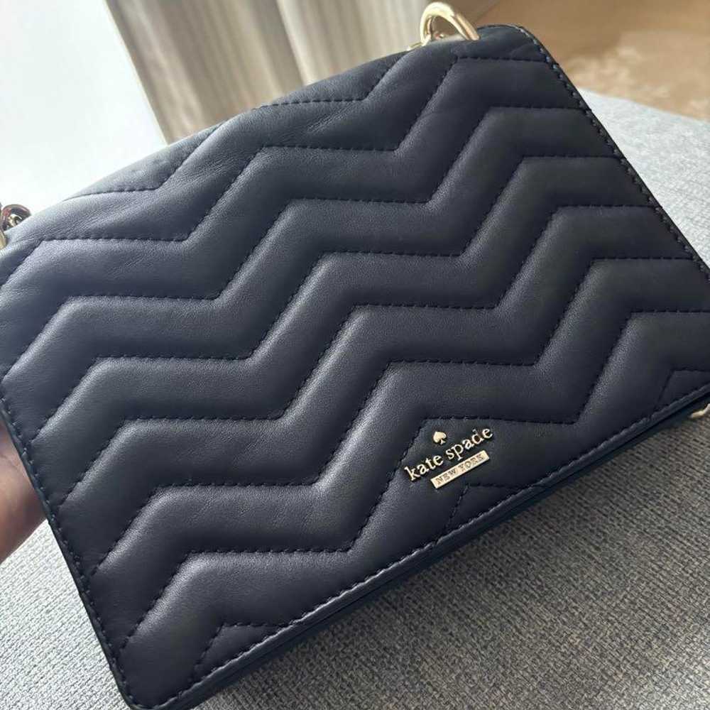 Kate Spade Black Zigzag Quilted Bag - image 2