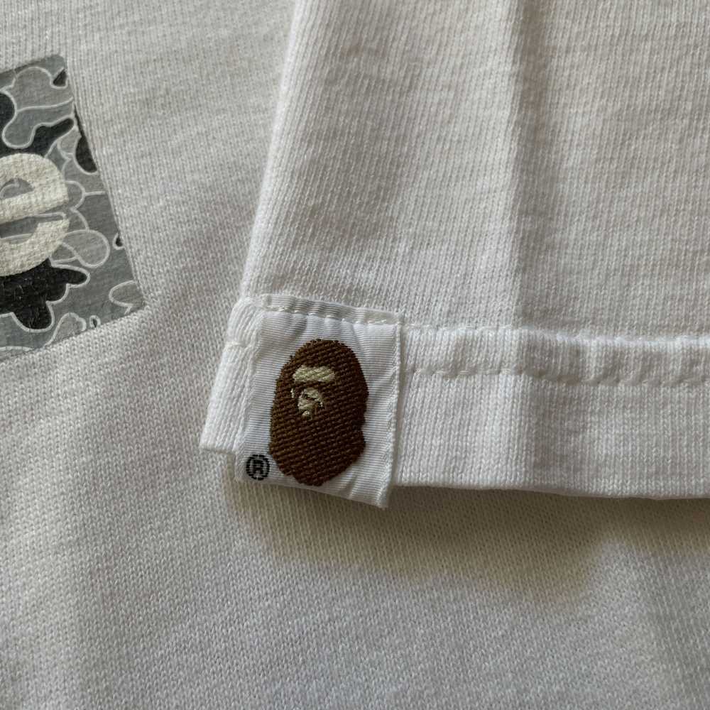 Supreme x BAPE - Gray Psyche Camo Box Logo Tee Sh… - image 3