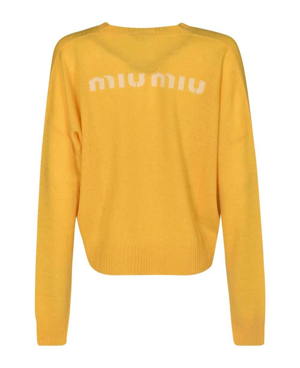 Miu Miu Logo Cashmere Sweater - image 2