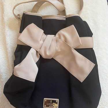 LANVIN Ribbon-Style Bag in Black and Beige