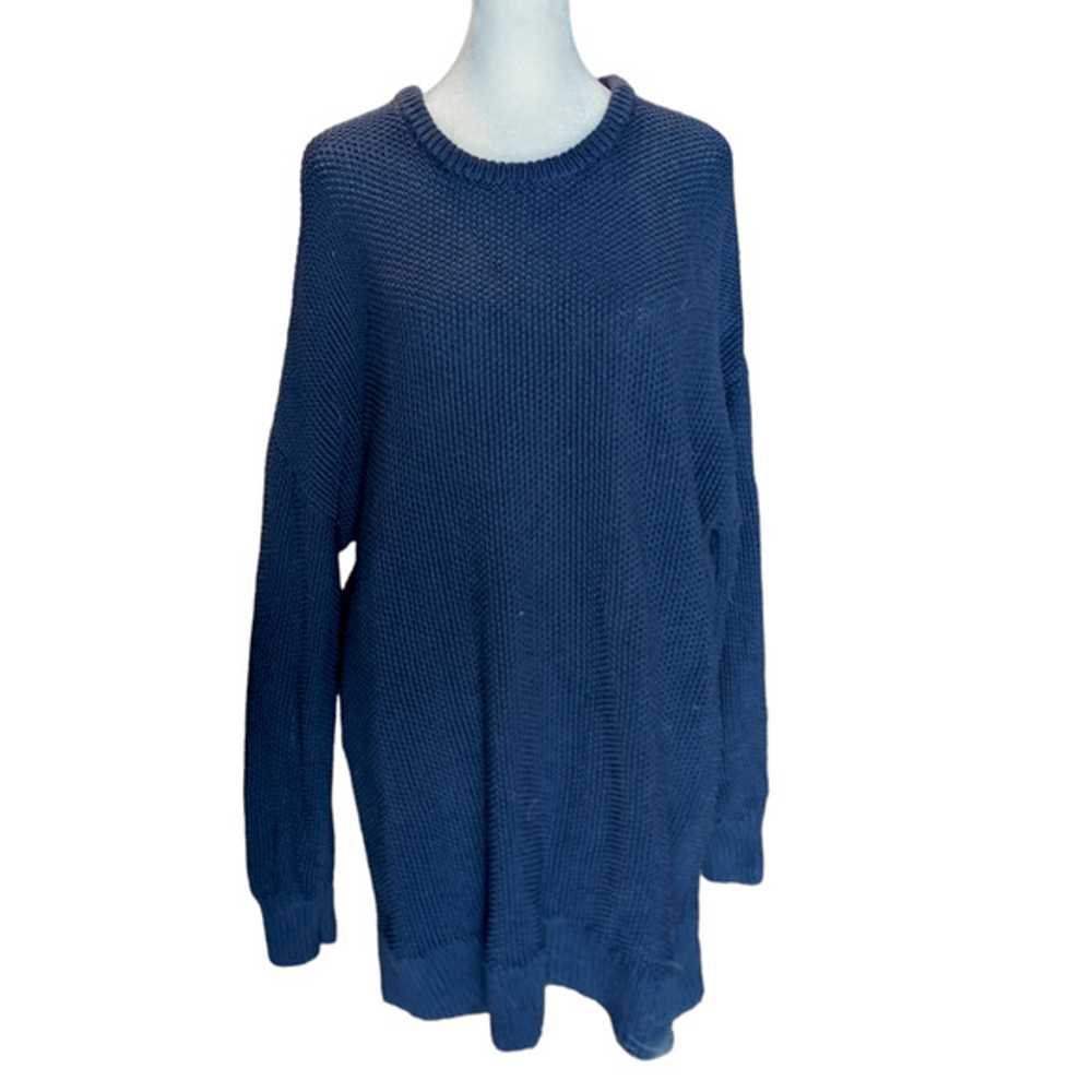 Old Navy Tunic Length Knit Lost At Sea Navy XL Ta… - image 3