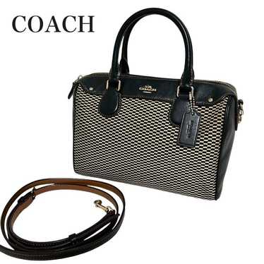 COACH Shoulder Bag Boston 2-way Black