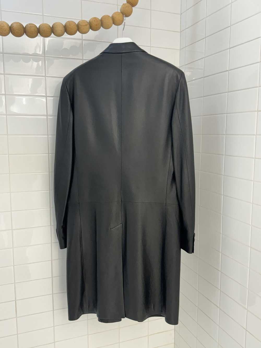 Helmut Lang Helmut Lang 90s-00s leather coat - image 3