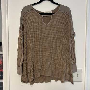 Vintage Havana Soft Waffle Knit Top - image 1