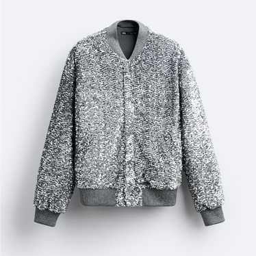 タイムセール⭐エリザベッタフランキのジャケット42 Girls Silver Sequin Jacket, Girls Sparkle Jacket, Silver