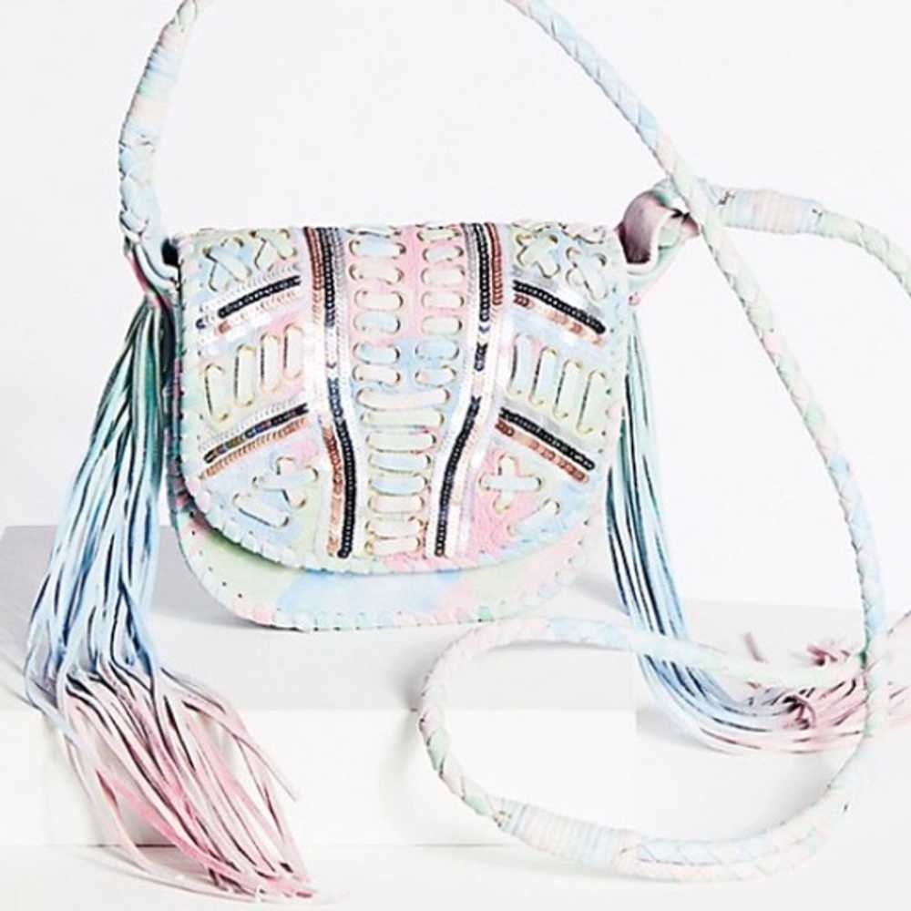 ✨ Free People Under the Rainbow Pastel Fringe Boh… - image 3