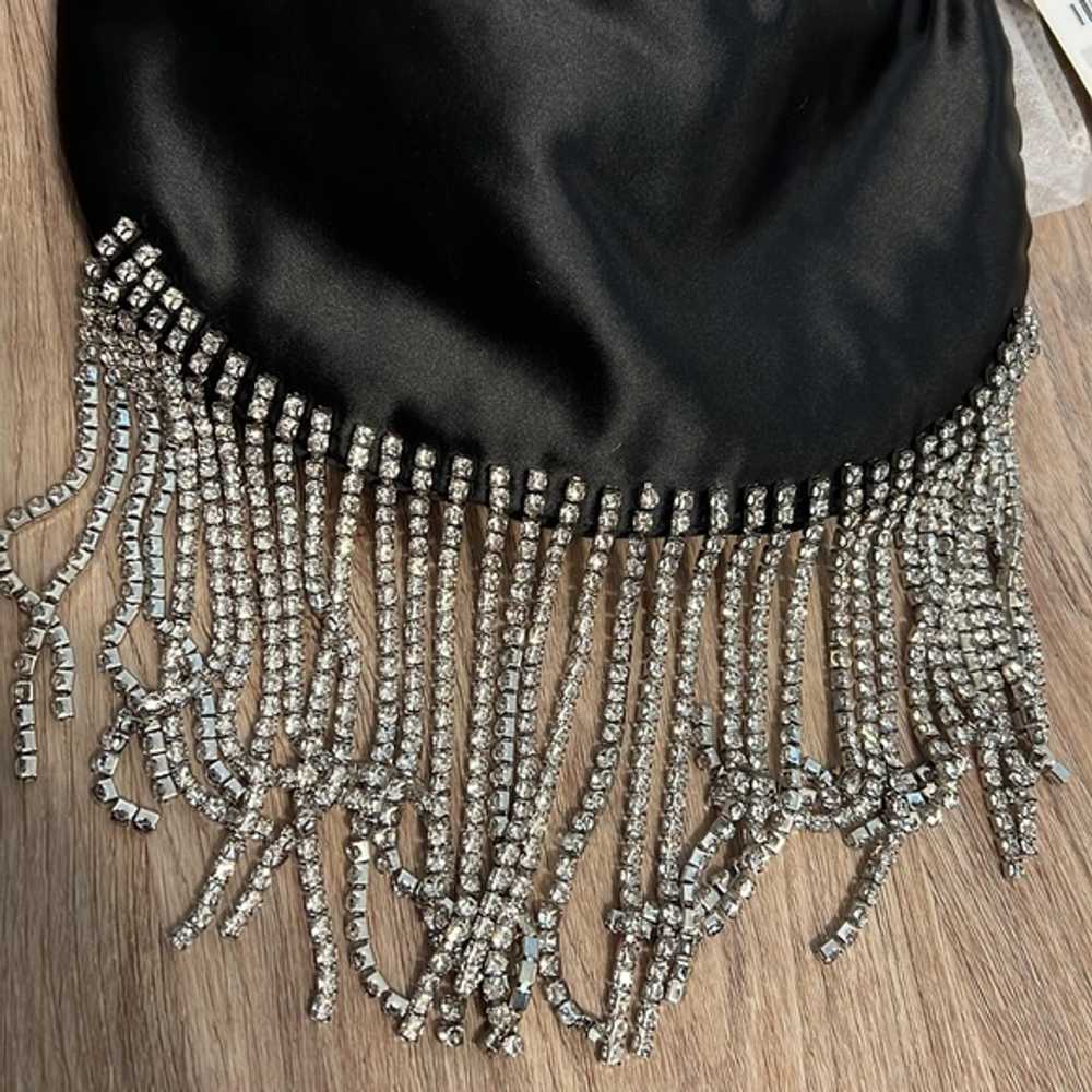 Zara Shiny Satin Rhinestone Shoulder Bag - image 4