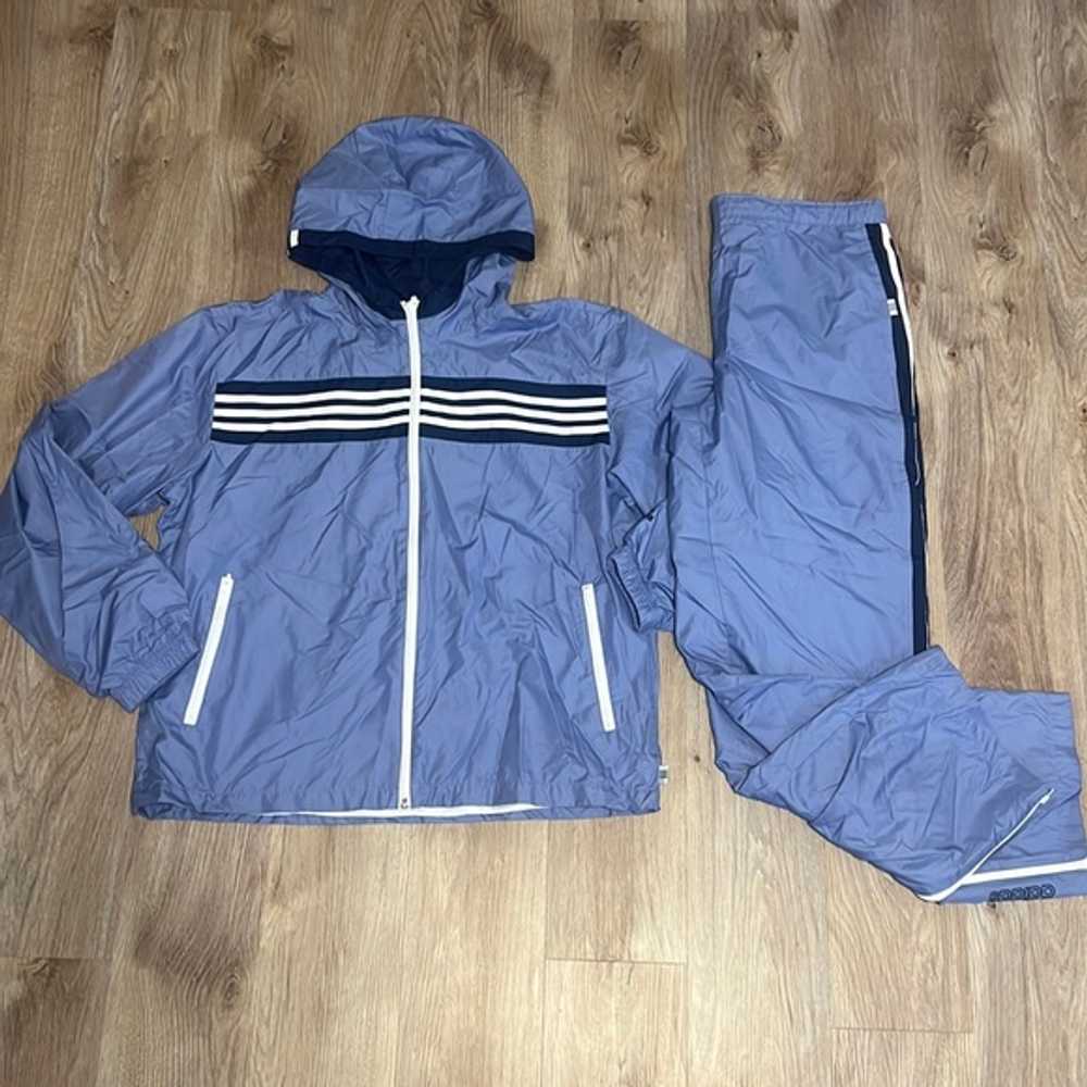 Adidas Striped Logo Windbreaker Tracksuit - image 1