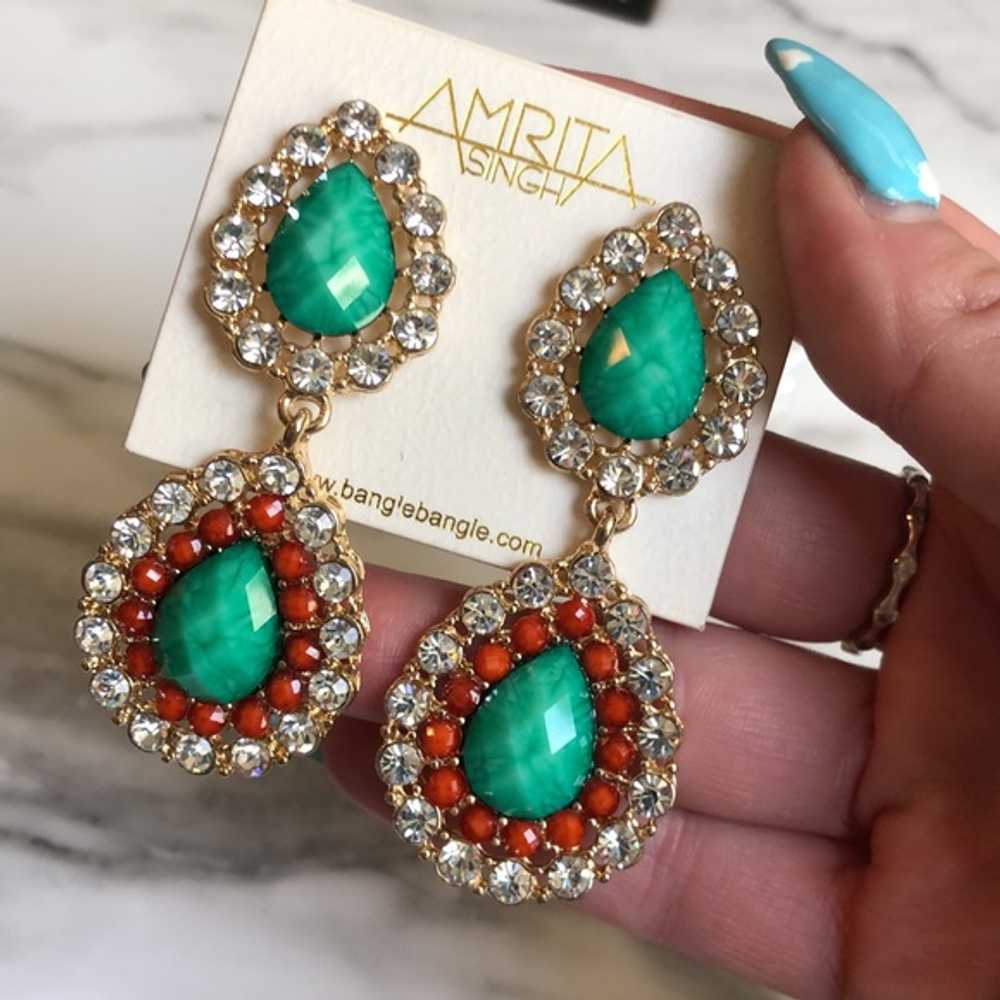 Amrita Singh Turquoise Ruby Avery Earrings - image 2