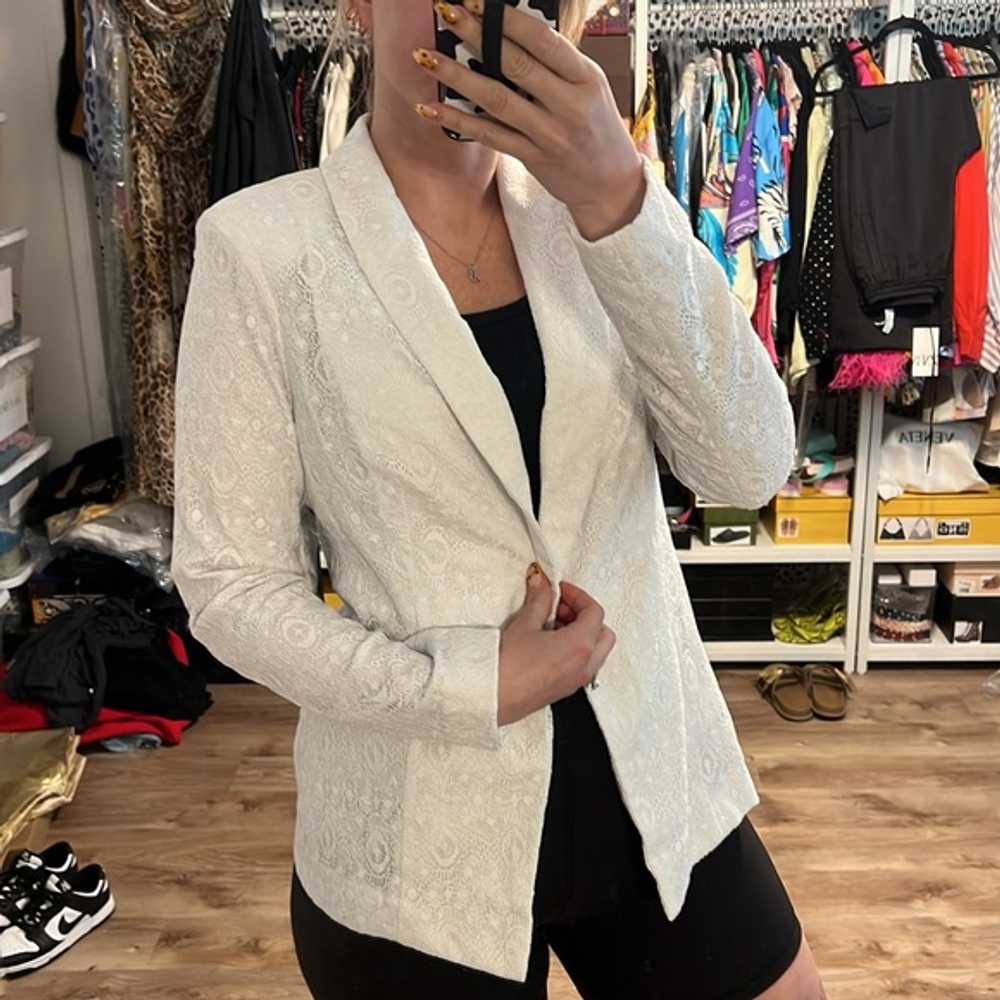 Guess White Lace Blazer - image 11