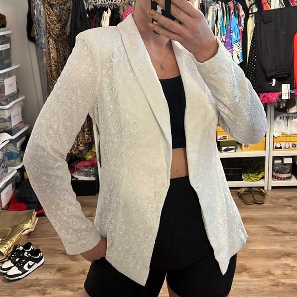 Guess White Lace Blazer - image 12