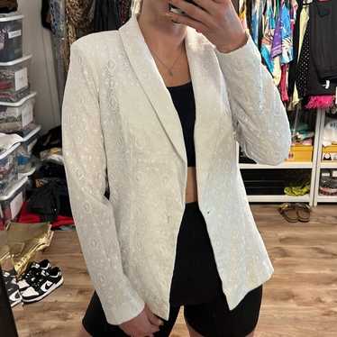 Guess White Lace Blazer - image 1