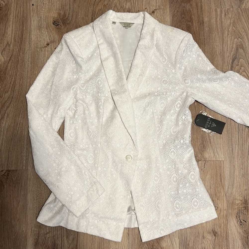 Guess White Lace Blazer - image 2