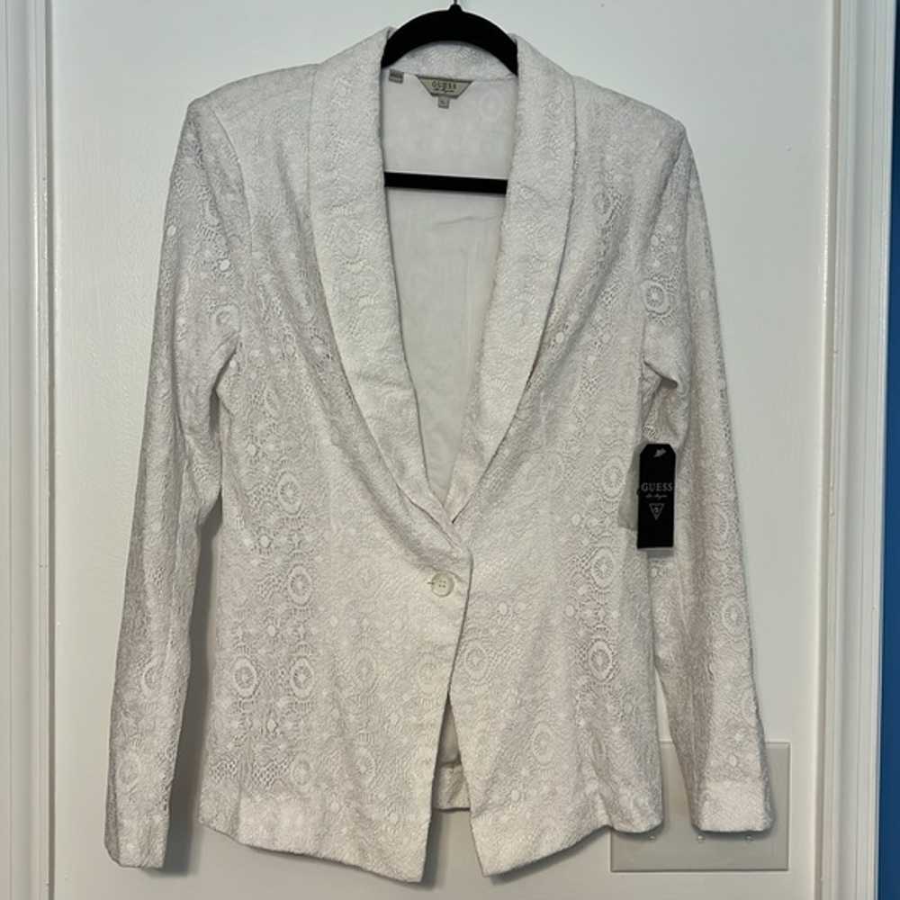 Guess White Lace Blazer - image 6