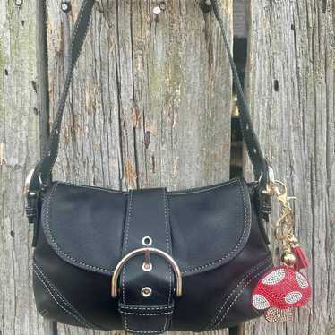 Vintage coach black leather soho y2k