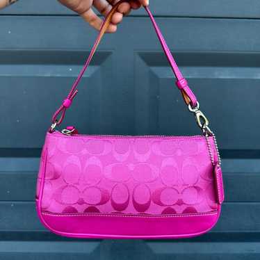 Vintage Y2k Coach Pink Signature Demi Hampton Shou