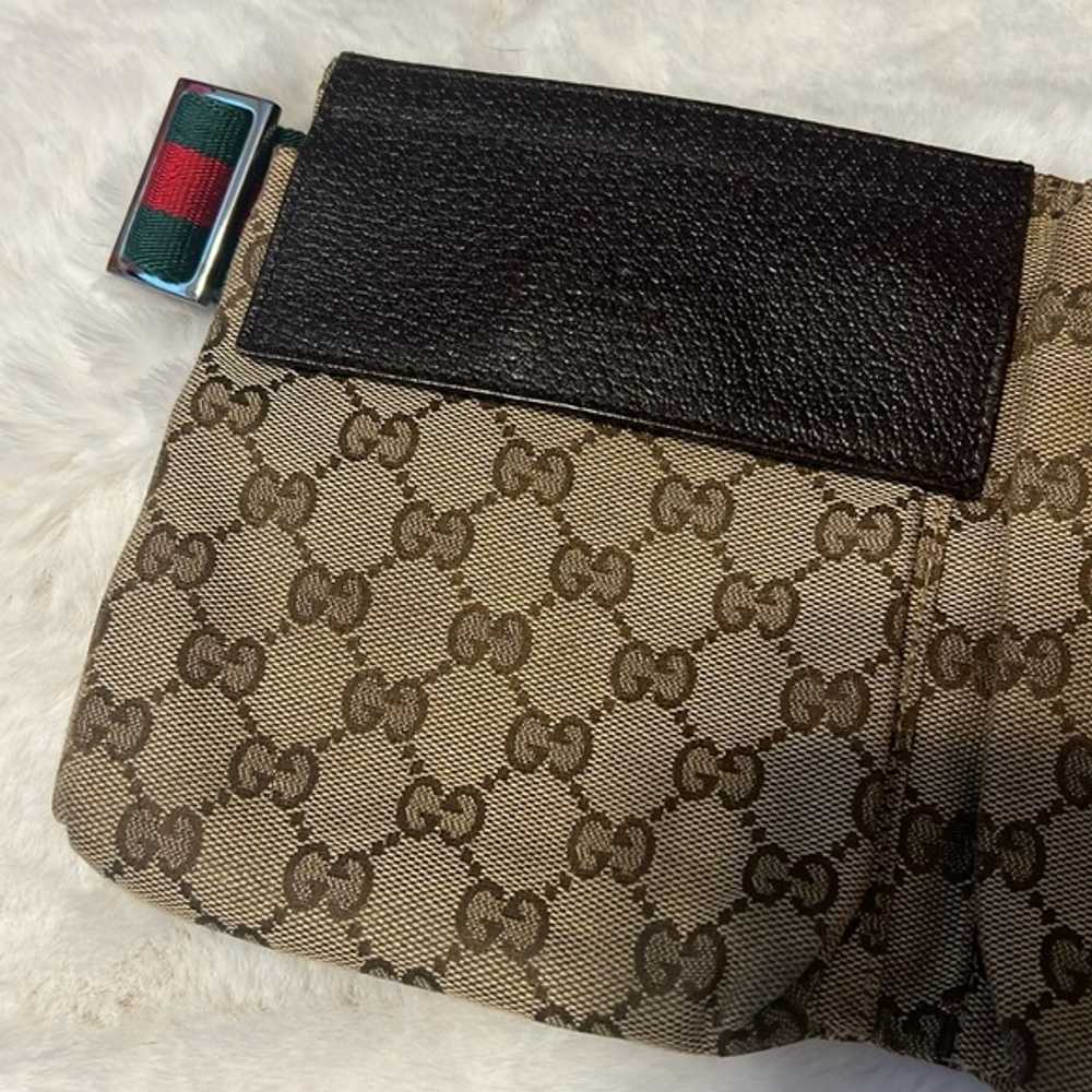 RARE Vintage Gucci GG Monogram Canvas Belt Bum Bag - image 3