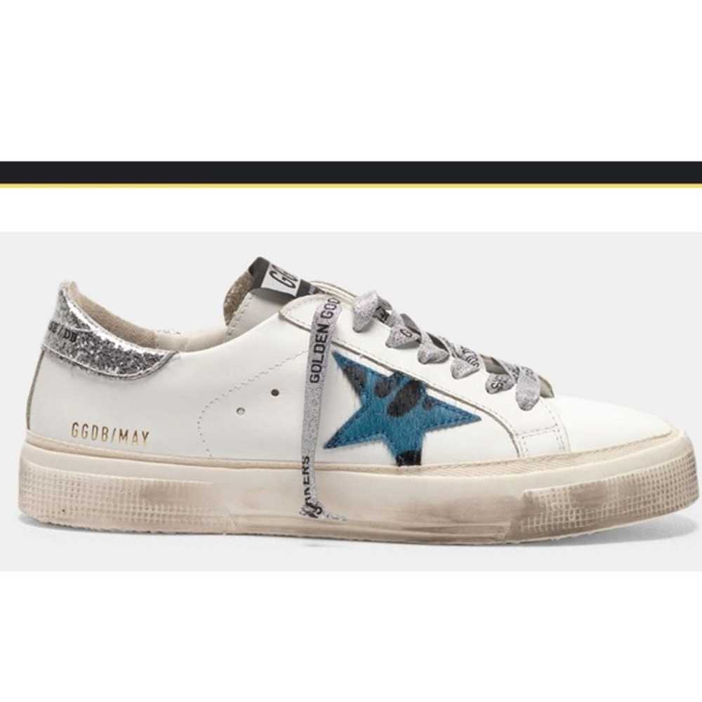 Rare Golden Goose May White with Silver Glitter &… - image 3