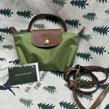 Olive Green Brown Shoulder Mini Bag - image 1