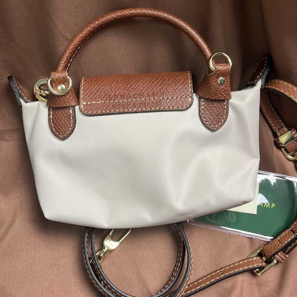 White and brown messenger bag - image 2