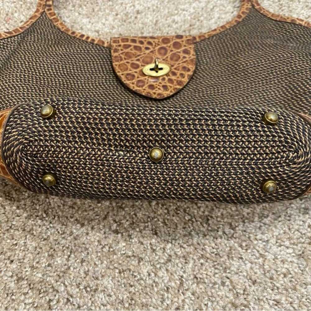 Eric Javits Straw Shoulder Purse with Leather Str… - image 5