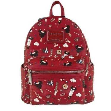 2021 Disney Parks Christmas Snacks Treats Food Loungefly Mini popular Backpack Red